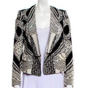 Roberto Cavalli 100% silk printed blazer xs NWT